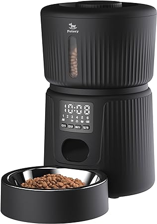 372 Petory Automatic Dog Feeder - 6 Meals Automatic Cat Food Dispenser with Slow Feeding for Dogs
